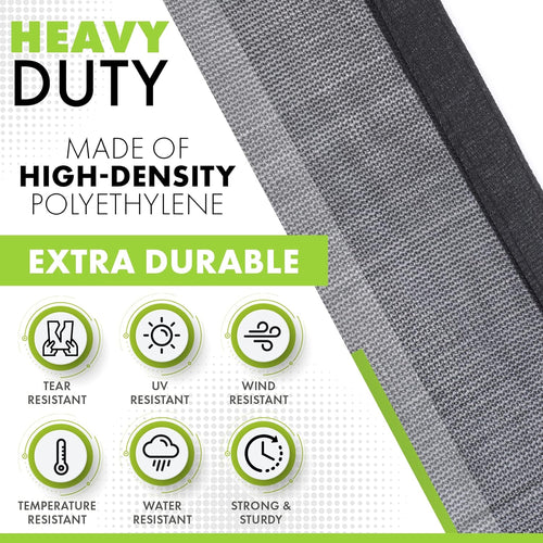 10 FT X 12 FT Heavy Duty Black Knitted Mesh Tarp with Grommets Z456048