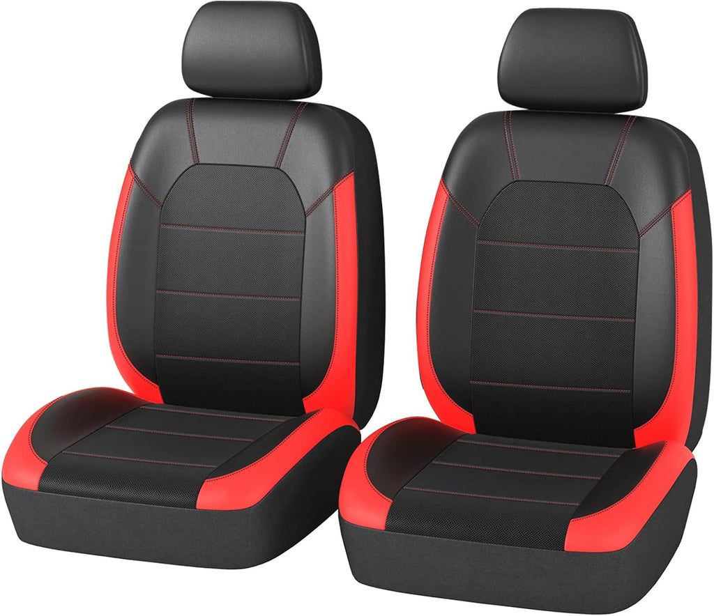 Leather and 3D Air Mesh Car Seat Covers, 11PC, Black J959