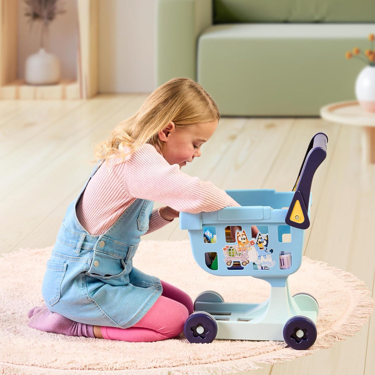 19.3 Inch Tall Shopping Trolley with 8 Cardboard Goods L359804
