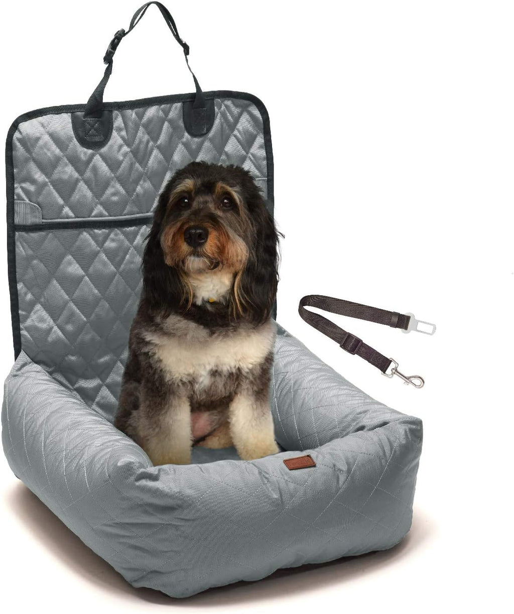 2-in-1 Water Resistant Dog Car Booster Seat with Pet Seat Belt Leash K645987