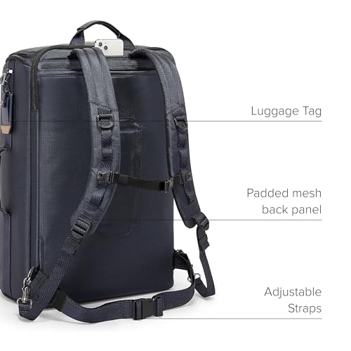 Large Travel Laptop Backpack - 22.0" X 14.0" X 8.5" - Midnight Navy/Khaki X4363