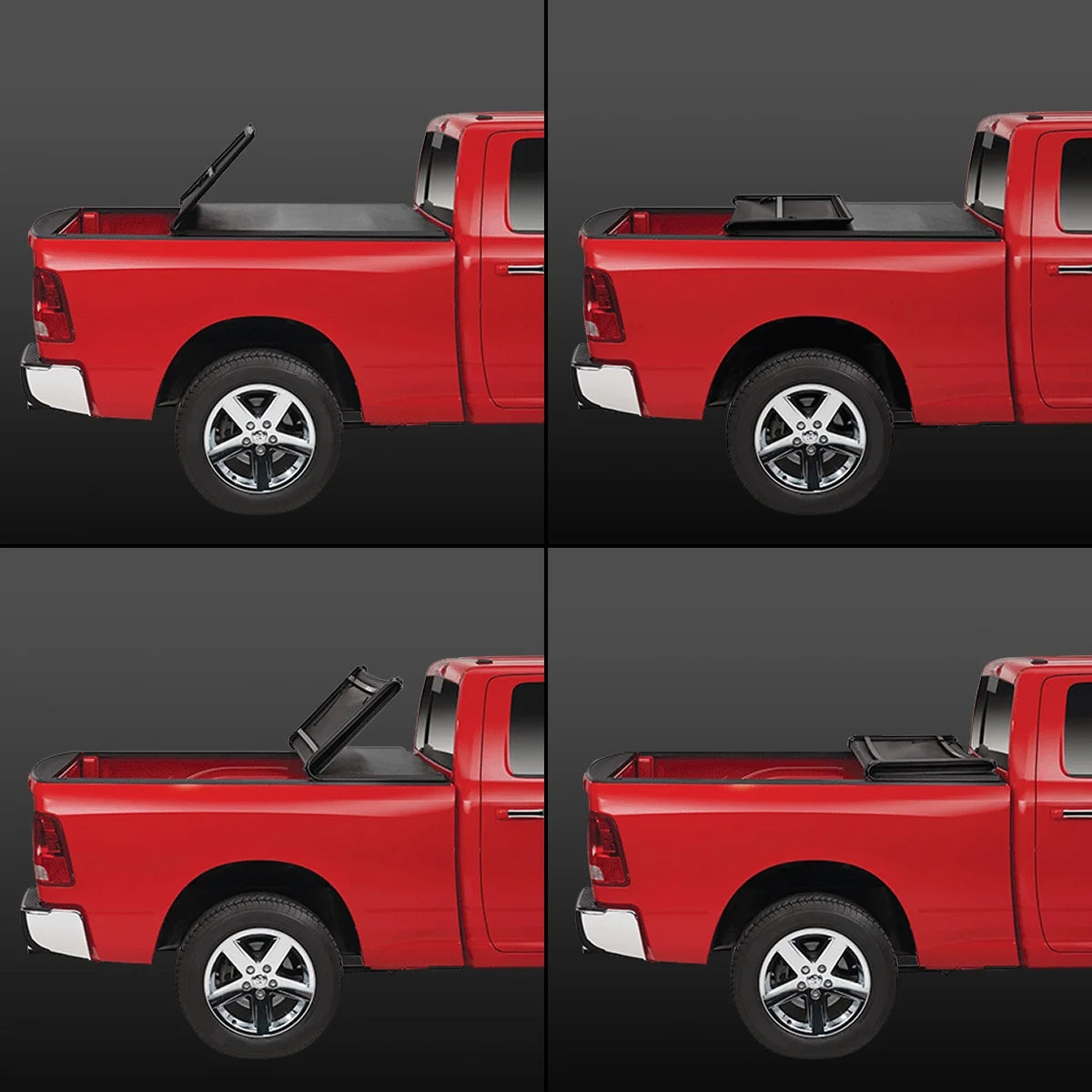 Tri-Fold Adjustable Soft Tonneau Cover O845