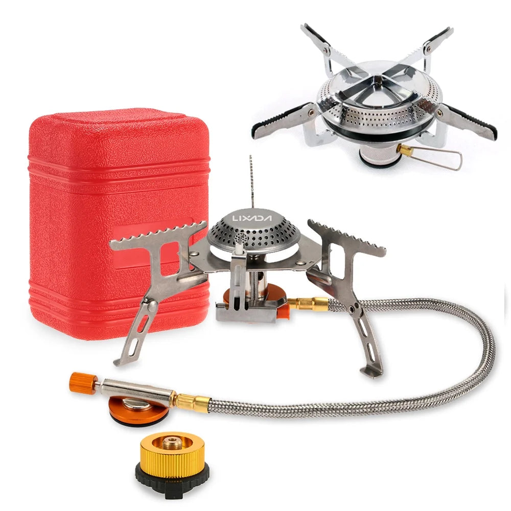 Camping Foldable Gas Set with Gas Conversion Head Adapter A2521