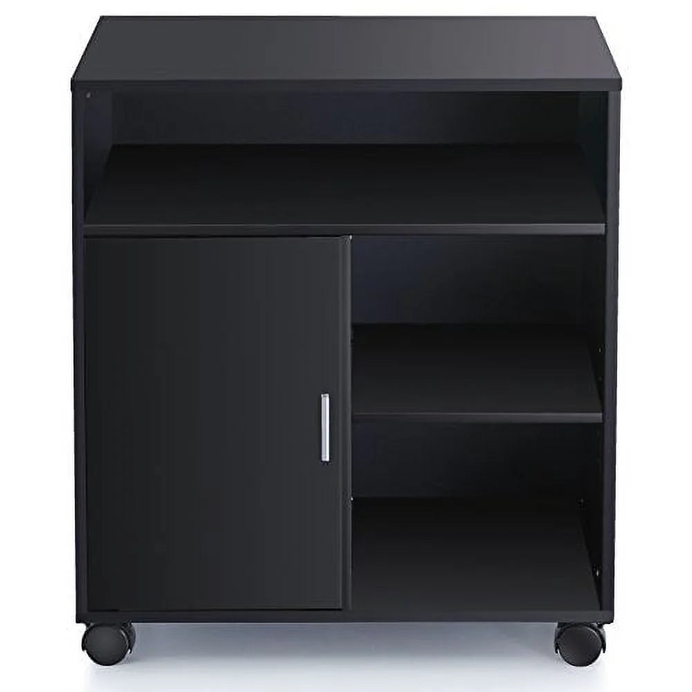 Black Mobile File Cabinet with Storage N4067