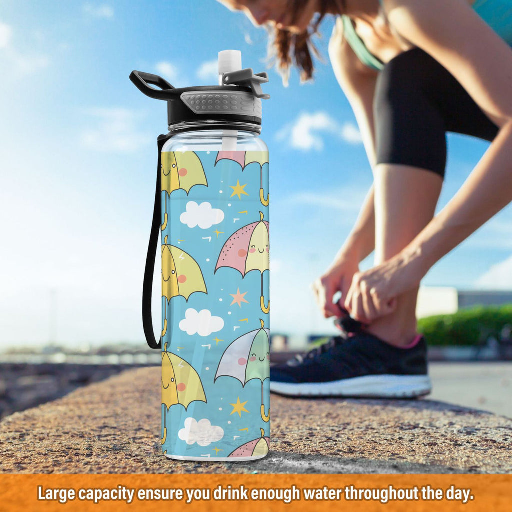 Clear 32oz Tritan Sports Water Bottle with Straw Z260302