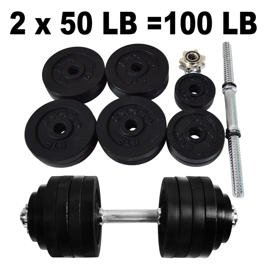 2 x 50lb Adjustable Dumbbells Set S8298