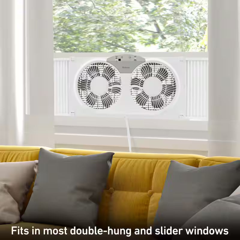 White 3-Speed Digital Window Fan with Remote Control V932384