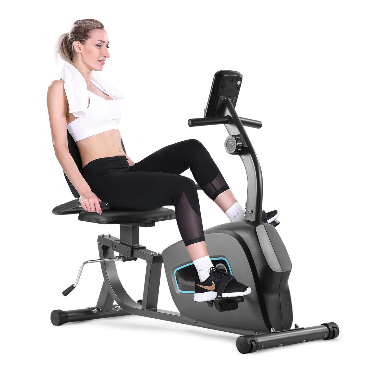 Indoor Recumbent Exercise Bike with Adjustable Seat O397