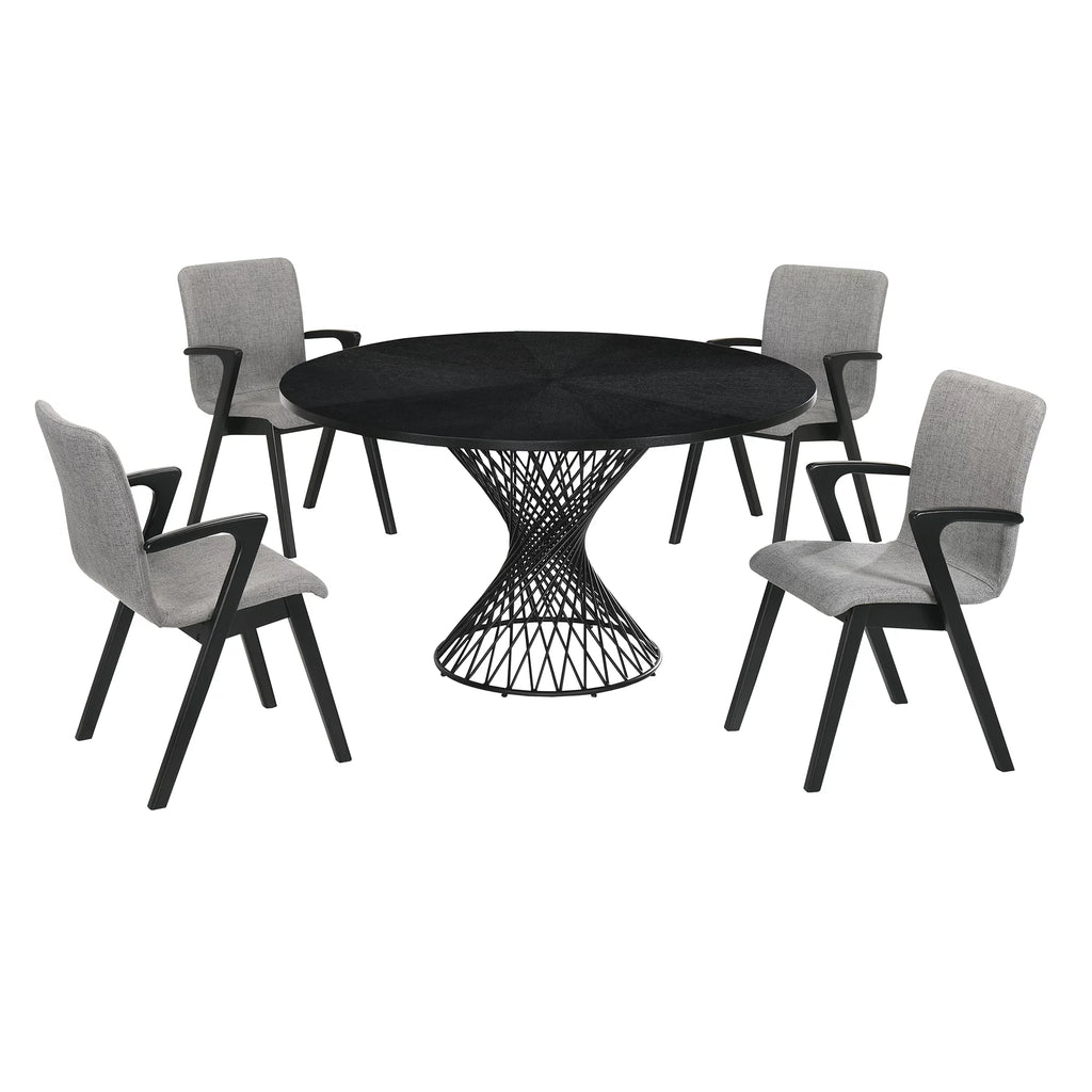 5-Piece Wood Dining Table and Chair Set Z1913