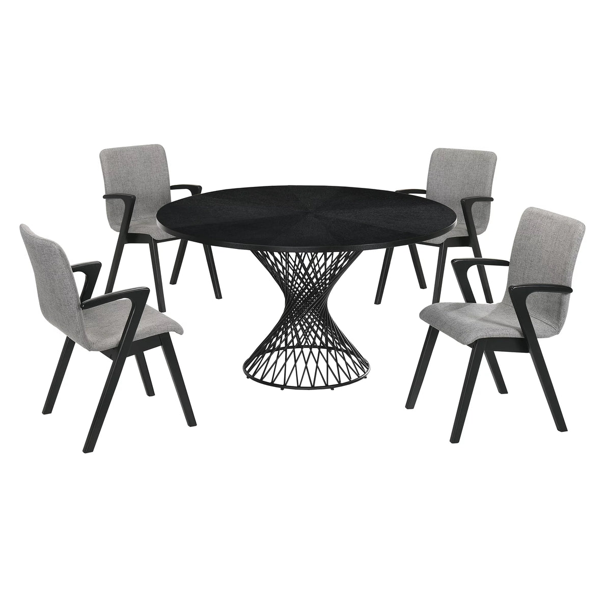 5-Piece Wood Dining Table and Chair Set Z1913