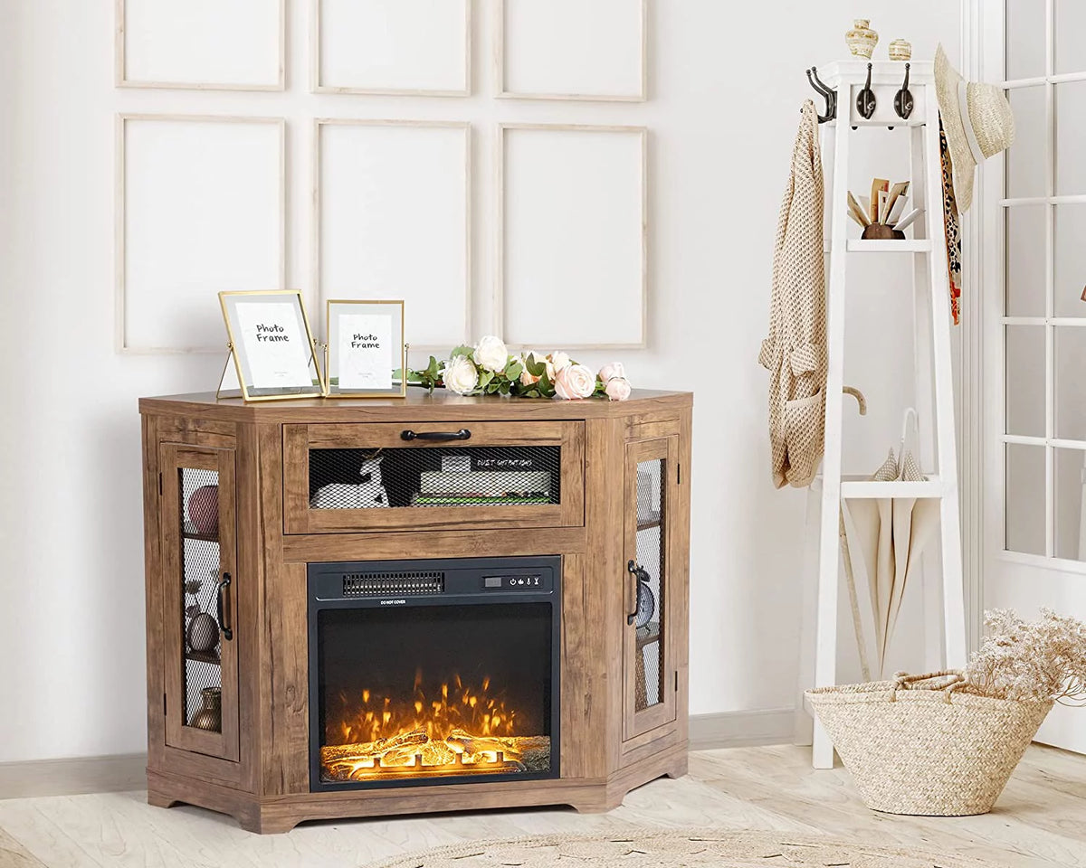 Oak Brown Corner TV Stand O6798