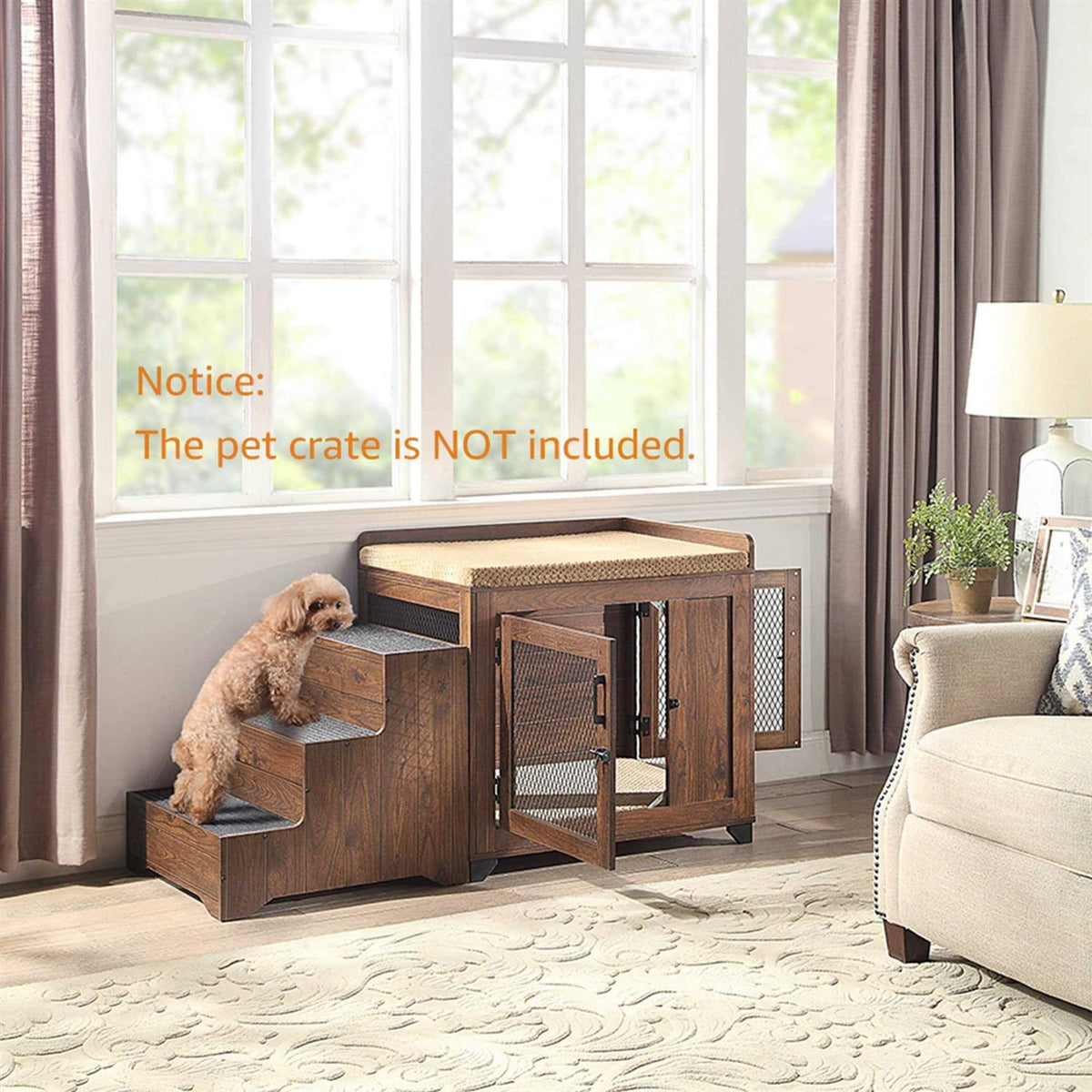 Rustic Stairs for Small Dogs and Cats W558
