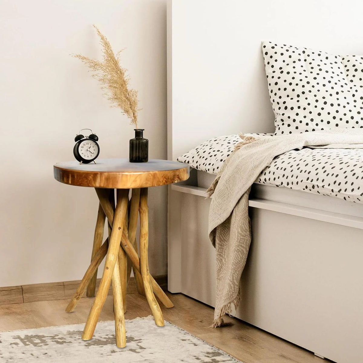 Teak Wood End Table Y168622