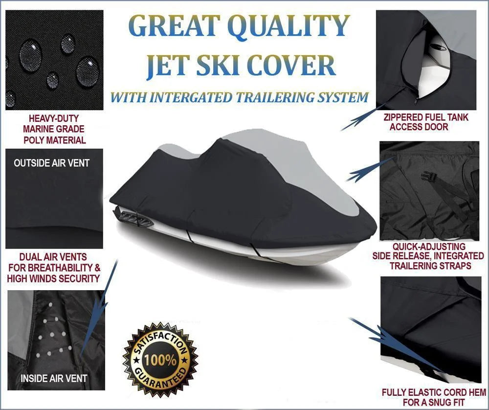 Black/Grey Jet Ski Cover V6844