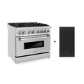 36 4.6 cu. ft. Gas Burner Electric Oven with Griddle Stainless Steel A304