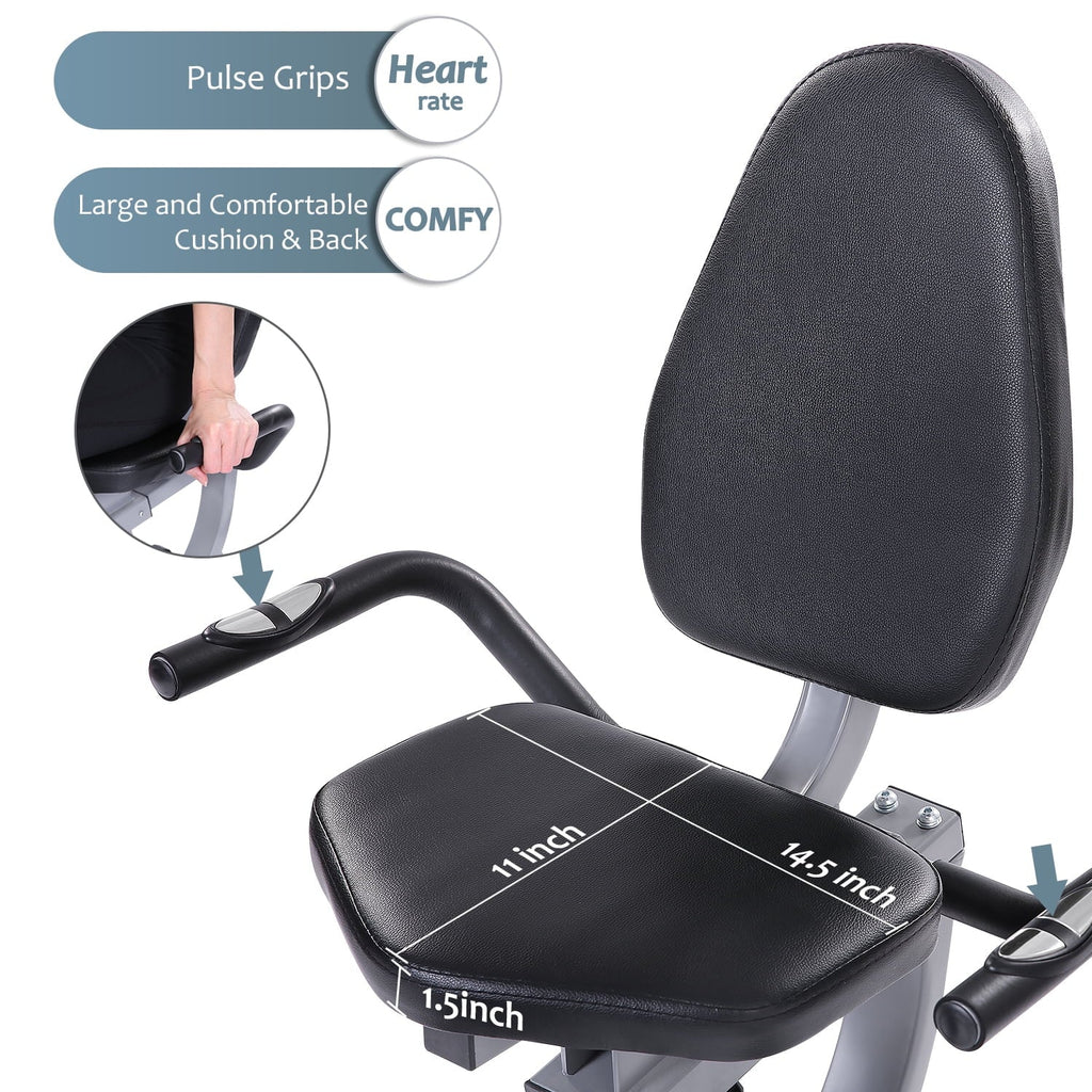 Indoor Recumbent Exercise Bike with Adjustable Seat O397