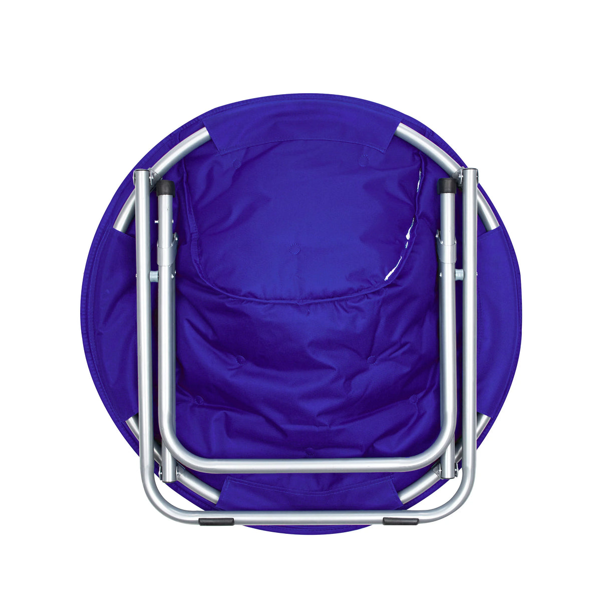Navy Faux Fur Saucer Chair V500342