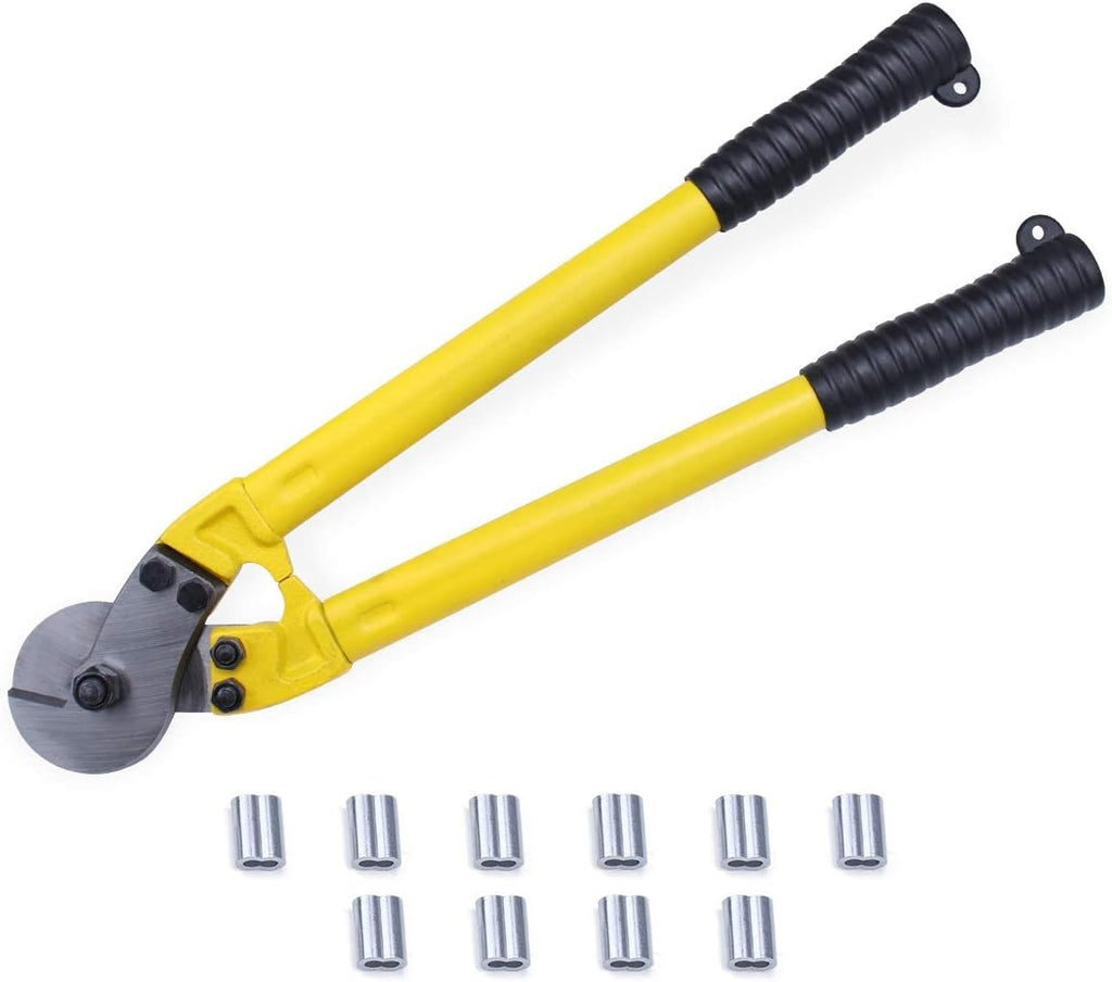 18" Chromium Vanadium Steel Cable Cutter with 10Pcs Ferrules P478