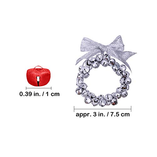 14 Sets Wreath Tree Ornaments Craft Kit with Ribbons, Bows and Bells B9588