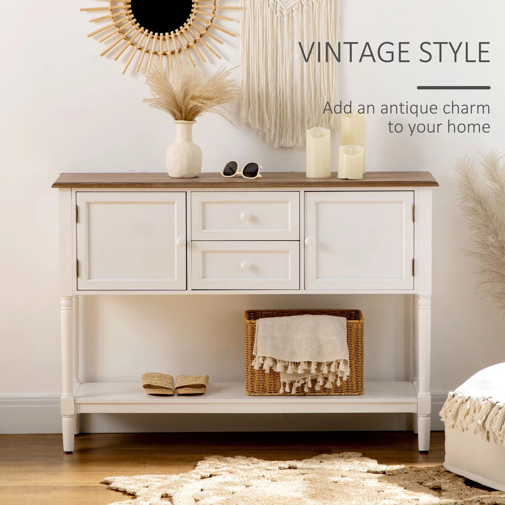 White Console Table with 2 Drawers M530