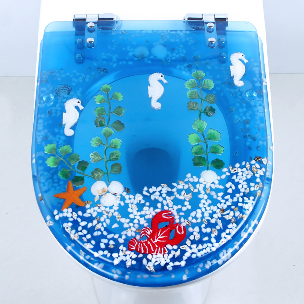Elongated Resin Toilet Seat with Silent Close Hinges L70820