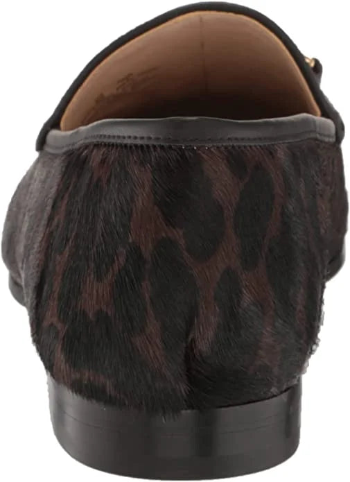 Brown Leopard Multi Almond Toe Stacked Heel Wide Loafers B930053