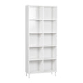 White Particleboard 5-Shelf Bookcase Z165