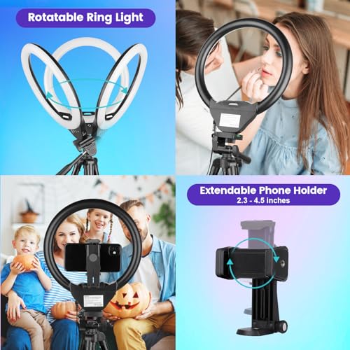 10'' Ring Light with 50'' Extendable Tripod Stand E383