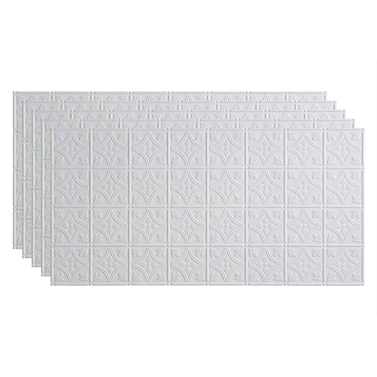 Matte White 5 Pack Glue Up Ceiling Tile E6630