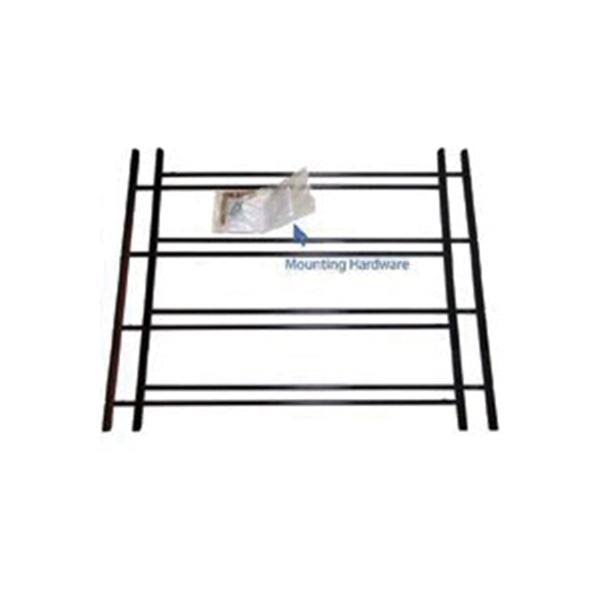 Dark Black Solid Steel Window Guard P5459