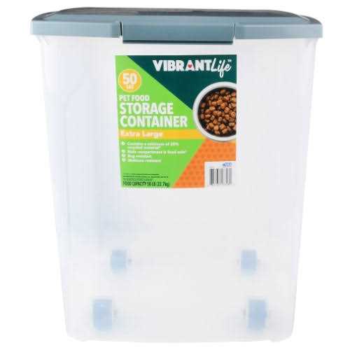 Plastic Pet Food Storage Container with Locking Lid I928
