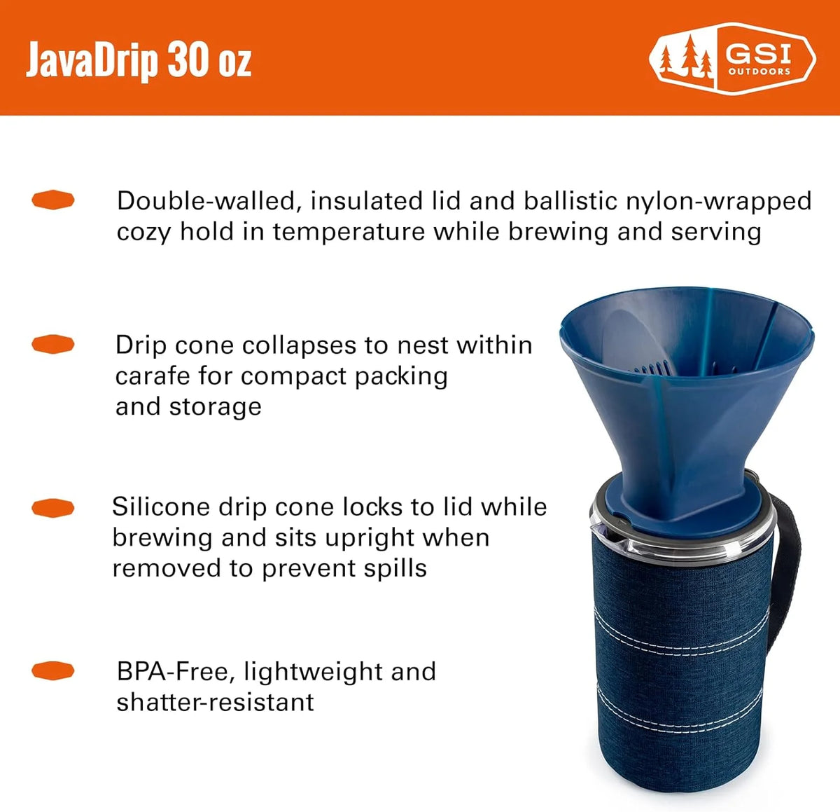 30 oz Blue Coffee Maker J2139