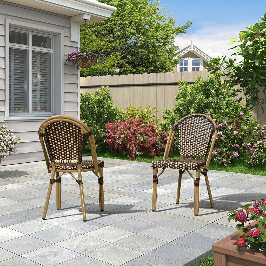 Set of 2 Wicker Dining Chairs T9459