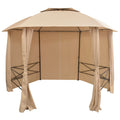 Garden Marquee Pavilion Tent with Curtains 11' 9"x8' 8" R657