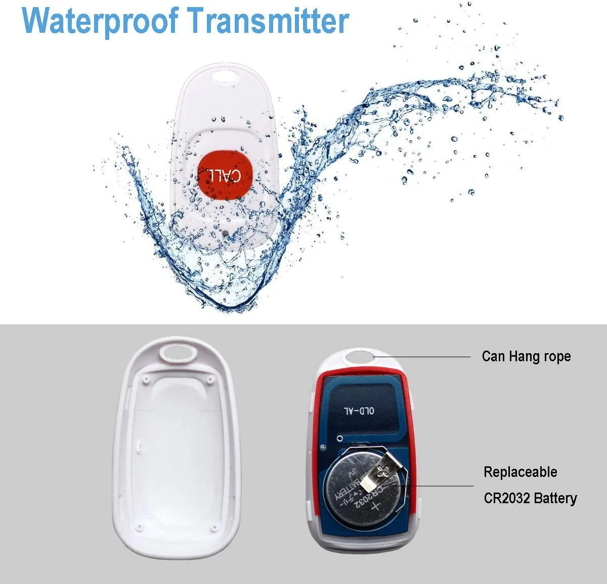 Caregiver Pager IP55 Waterproof F2167