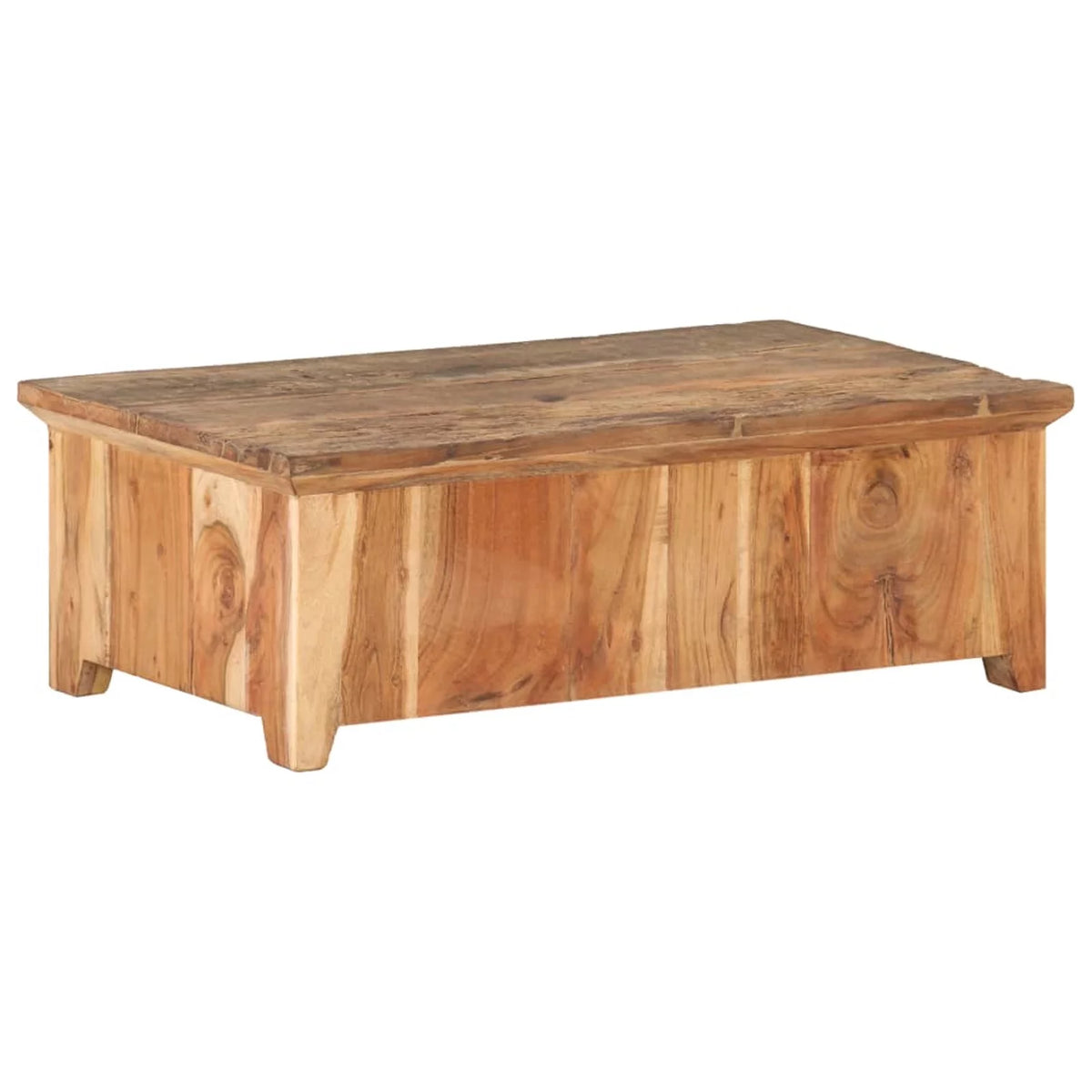 Coffee Table with Door and 2 Storage Drawers Reclaimed Wood Y663