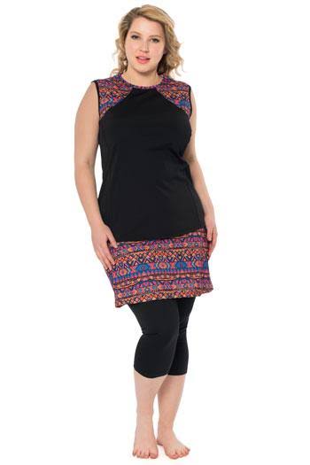 Blue Chlorine Proof Skirted Capris D1680
