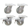 4 Inch Heavy Duty Swivel Casters with Locking Brakes Pack of 2 Z88661