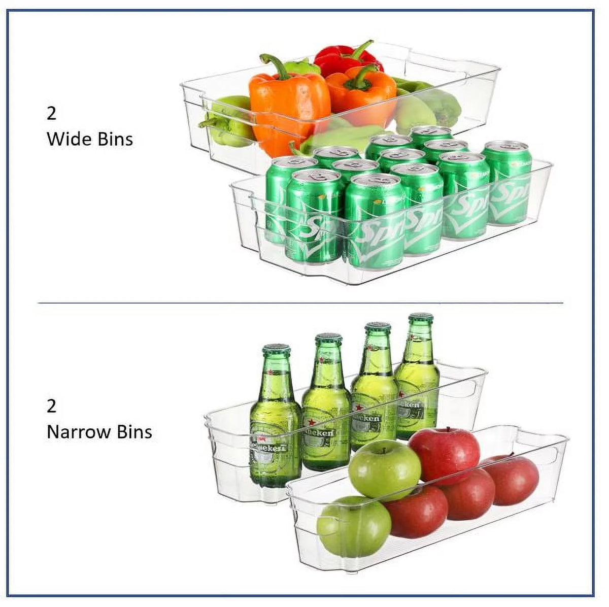 Clear 9 Piece Set Stackable Storage Bins C5354