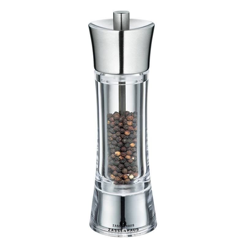 18 cm Acrylic Stainless Steel Pepper Mill L3476