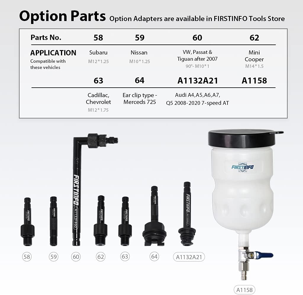 10 Liter ATF Dispenser Kit with 14 Pieces Transmission Filling Adapters H159599