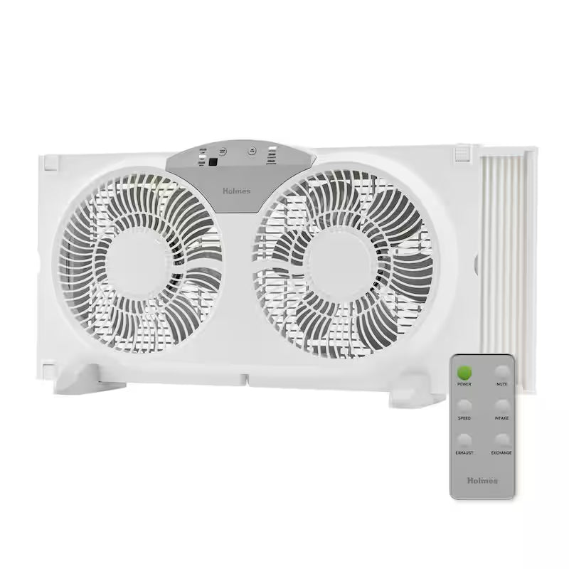 White 3-Speed Digital Window Fan with Remote Control V932384