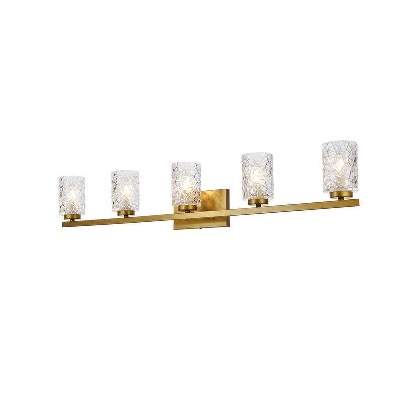 5 Light Bath Sconce with Clear Shade A848345