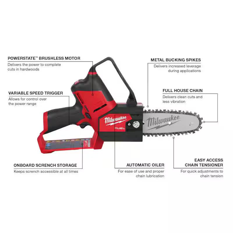 12V Lithium-Ion Brushless Cordless Pruning Saw with Hedge Trimmer Kit V327