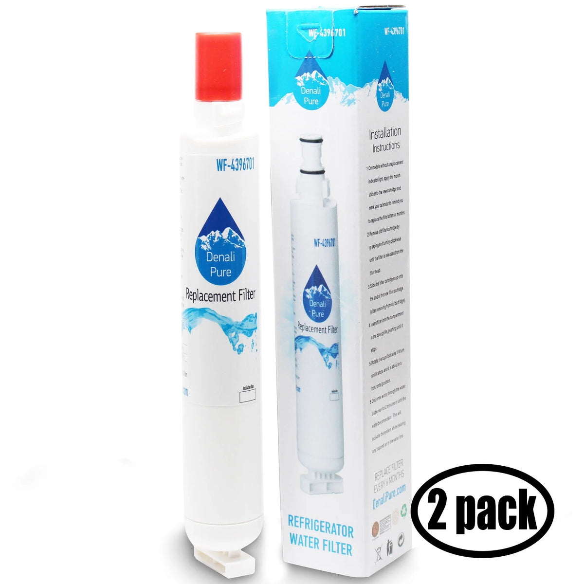 2-Pack Replacement Refrigerator Water Filter Cartridge J19213