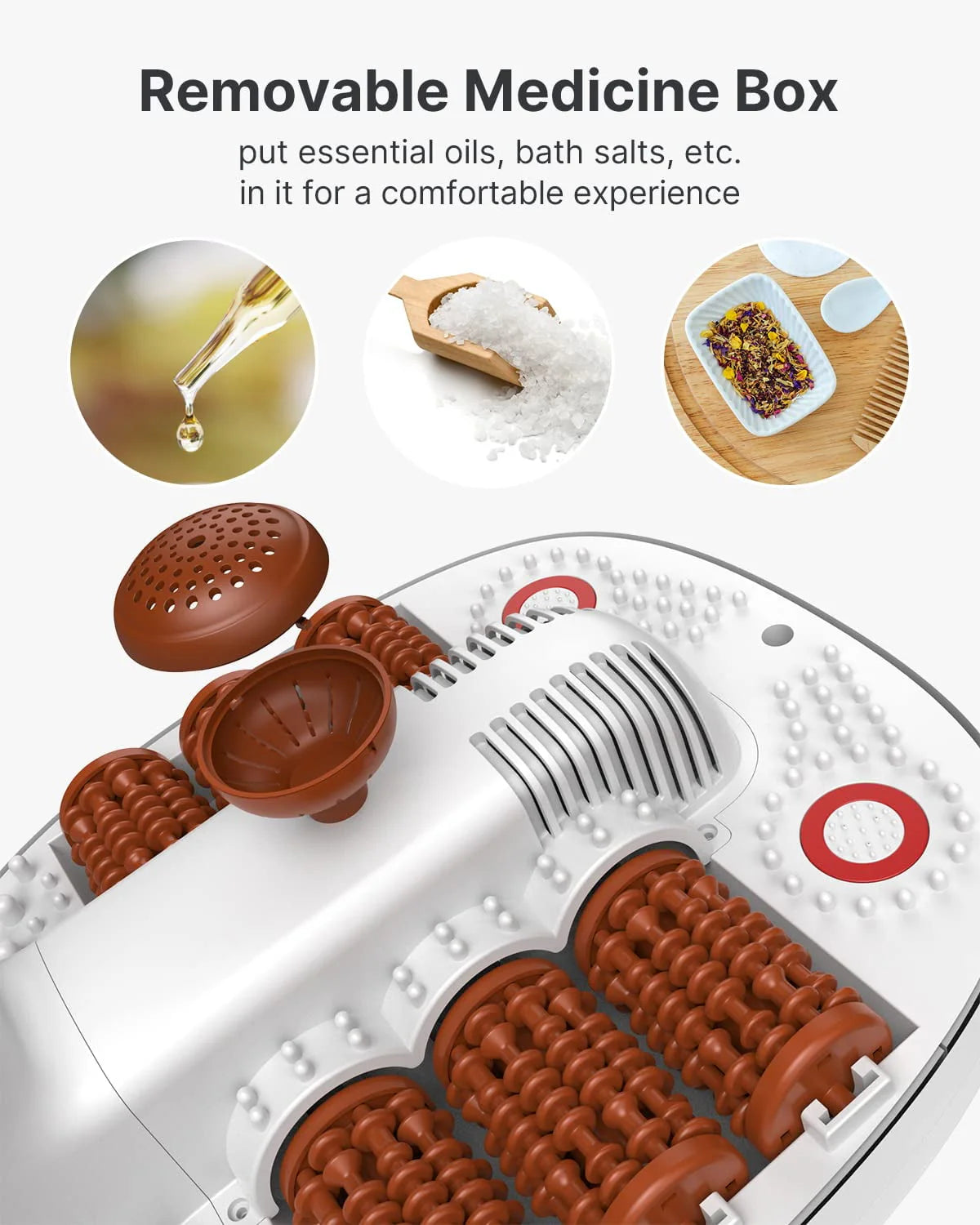 Foot Spa Bath Massager with Heat Bubbles Massage & Jets O4611