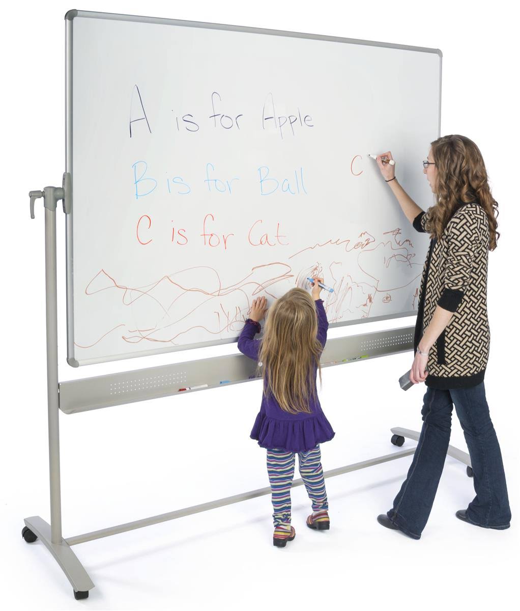 Reversible Whiteboard with Rotating Frame Y482808