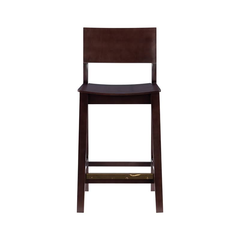 Set of Two Brown Counter Stools Y64187