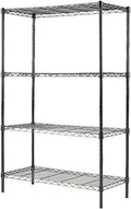4-Shelf NSF Certified Steel Wire Shelving Unit, Black, Pack of 2 K60419