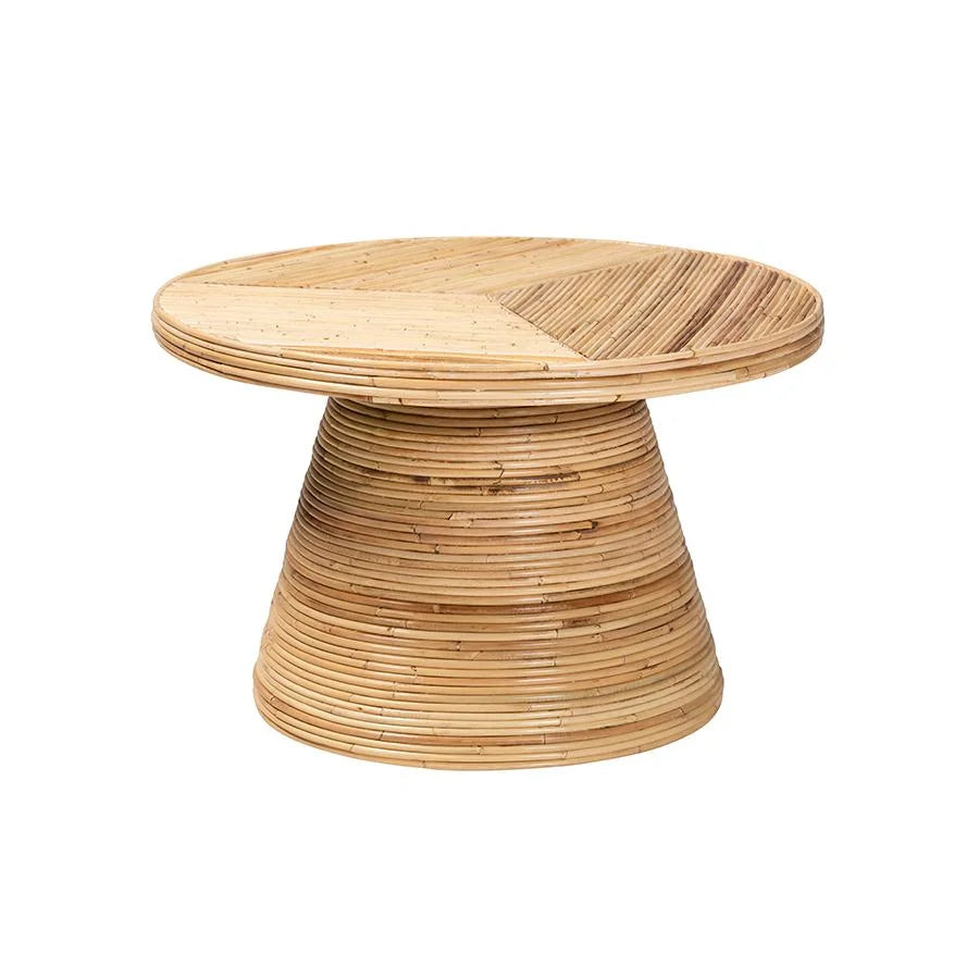 Natural Rattan and Mahogany Wood Coffee Table V606226